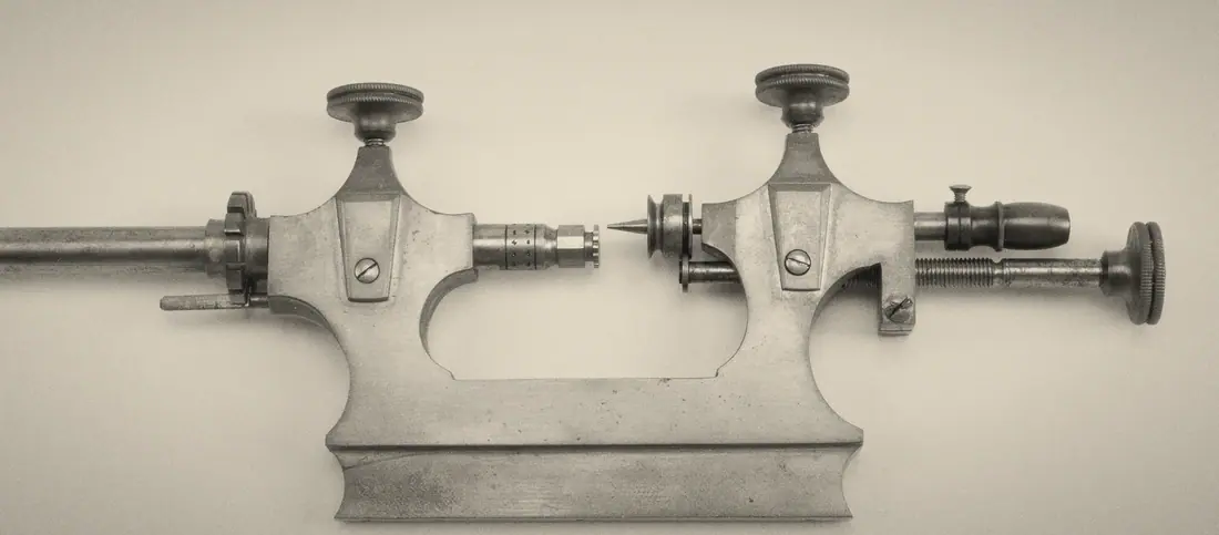 A jacot tool used to burnish pivots.